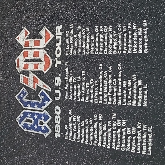 AC/DC | Shirts | Acdc 98 Us Tour Acid Wash American Logo | Poshmark